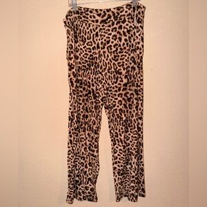 Soma Cool Nights Leopard Print Pants- Size XL Short